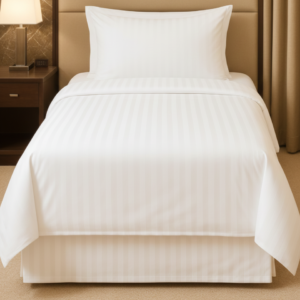 83 Tel Çizgili Polysaten Tek Kişilik Nevresim - 160x230